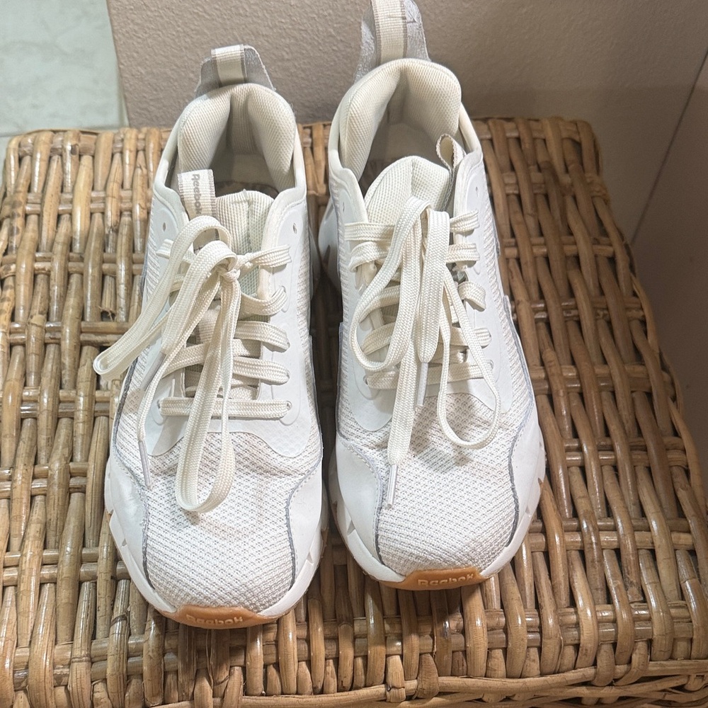 Reebok White Cream Athletic Sneakers